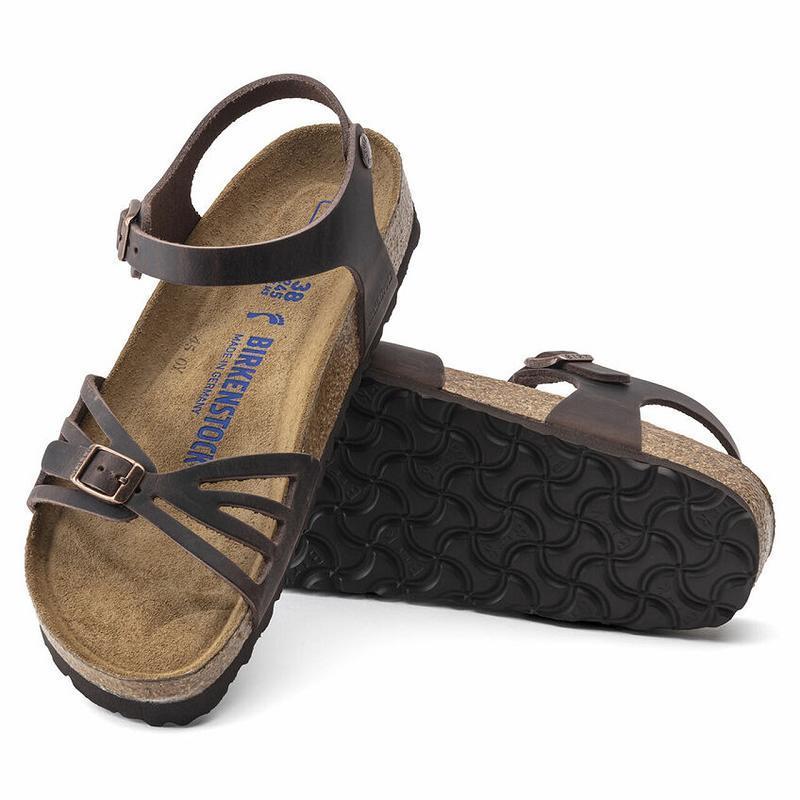 Birkenstock Bali Soft Footbed Oiled Læder Sandaler Dame Brune | DK 342OKI